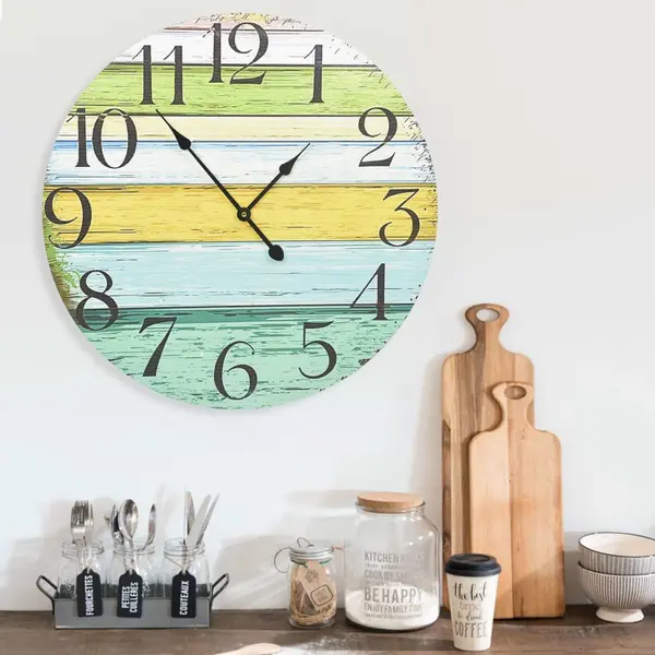 Gossi ceas de perete, multicolor, 60 cm, mdf