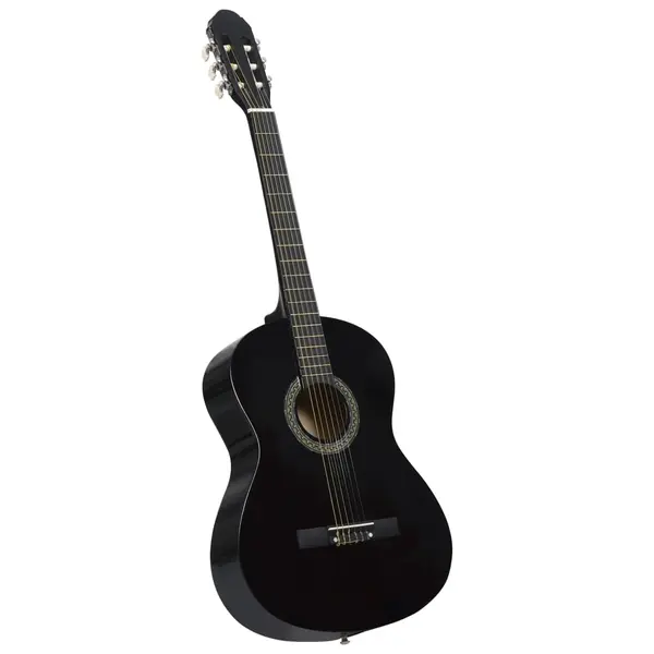 Gossi chitara clasica incepatori, negru, 4/4 39, lemn de tei