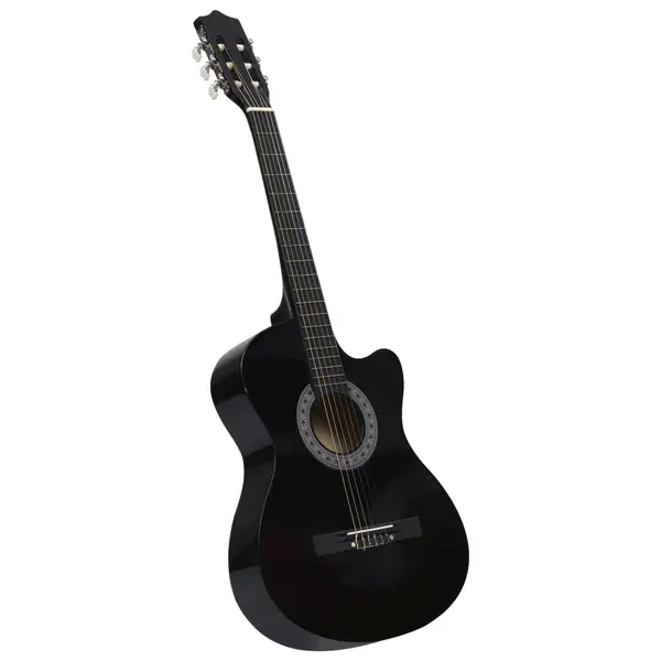Gossi chitara clasica occidentala decupata, cu 6 corzi, negru, 38