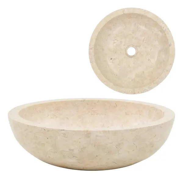 Gossi chiuveta, crem, 40 x 12 cm, marmura