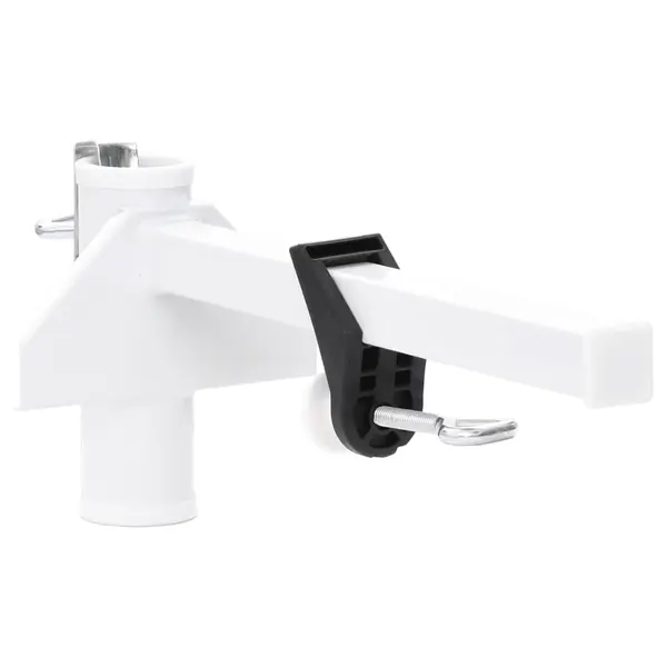 Gossi clema de umbrela pentru balcon, alb, 38 mm, otel