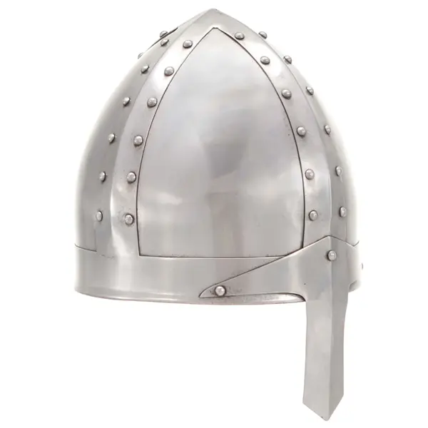 Gossi coif cavaler medieval antic, jocuri de rol, argintiu, otel