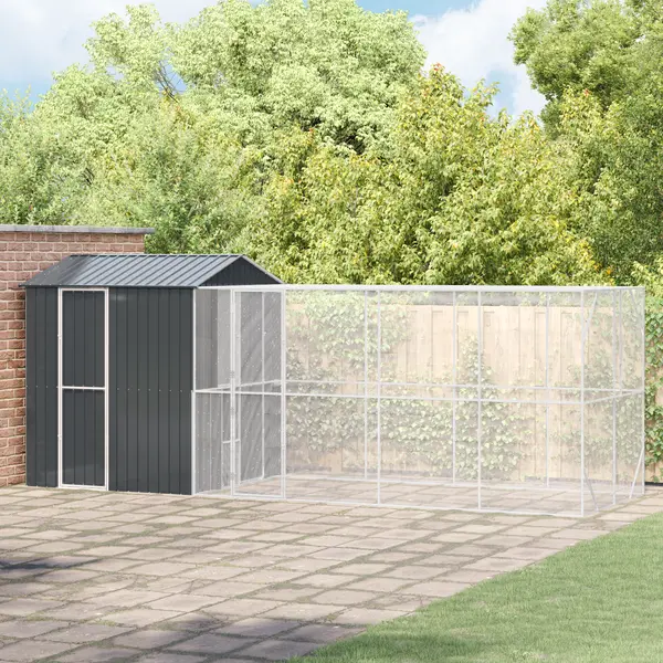 Gossi colivie de pasari cu extensie, antracit, 210x619x247 cm, otel