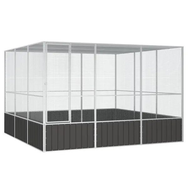 Gossi colivie pasari antracit 302,5x324,5x211,5 cm cm otel galvanizat