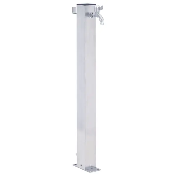 Gossi coloana de apa de gradina, 60 cm, otel inoxidabil, patrat