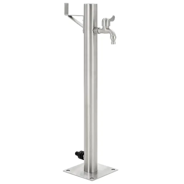 Gossi coloana de apa de gradina, 65 cm, otel inoxidabil, rotund