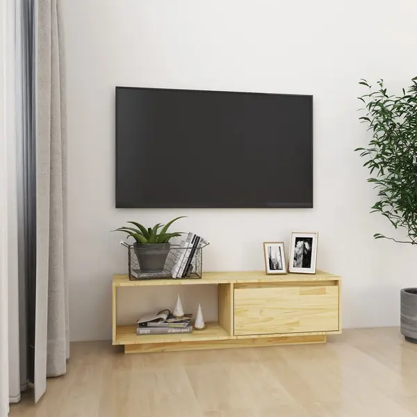 Gossi comoda tv, 110x30x33,5 cm, lemn masiv de pin