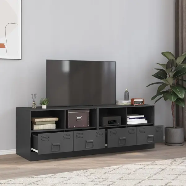 Gossi comoda tv, 2 buc., antracit, 67x39x44 cm, otel