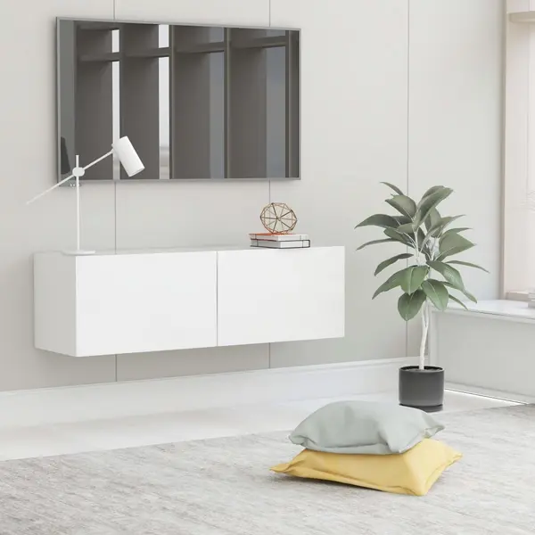 Gossi comoda tv, alb, 100 x 30 x 30 cm, lemn prelucrat
