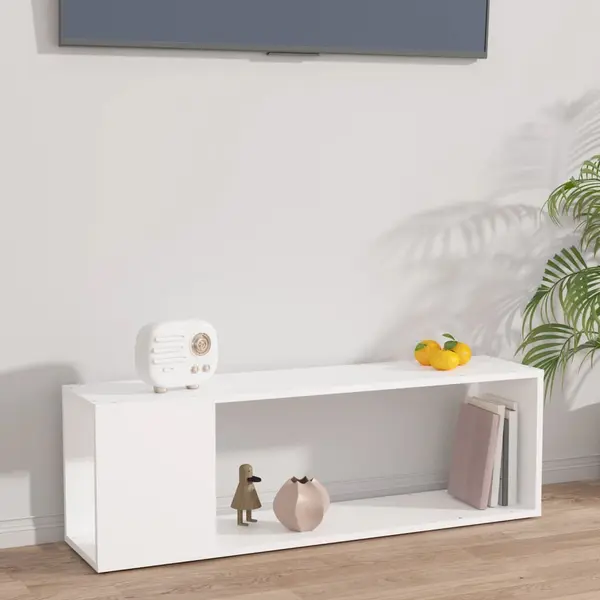 Gossi comoda tv, alb, 100x24x32 cm, pal
