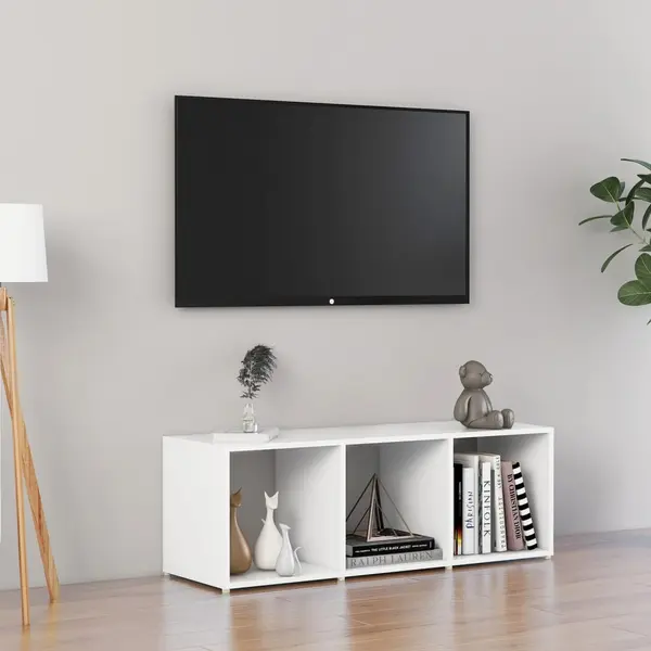 Gossi comoda tv, alb, 107x35x37 cm, pal