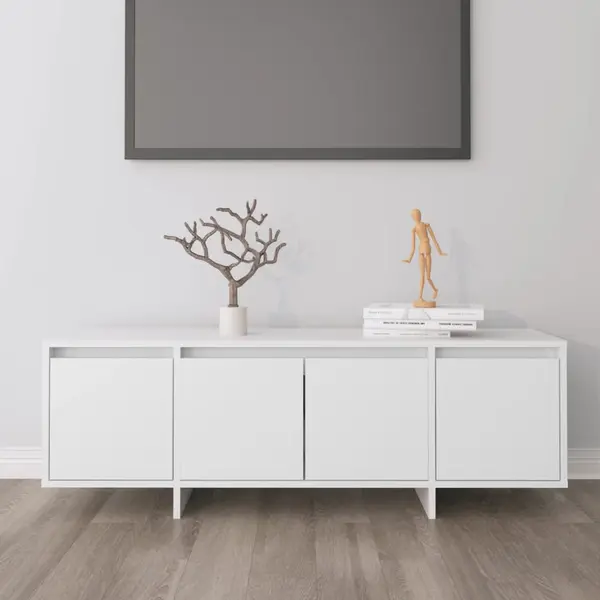 Gossi comoda tv, alb, 120x30x40,5 cm, lemn prelucrat