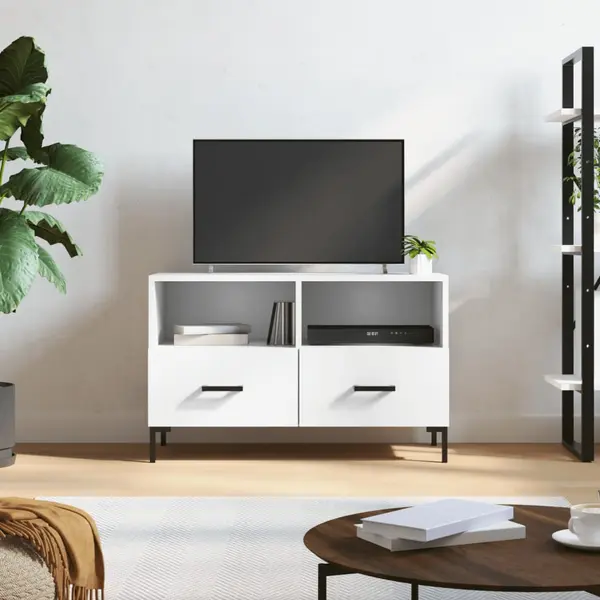 Gossi comoda tv, alb, 80x36x50 cm, lemn prelucrat