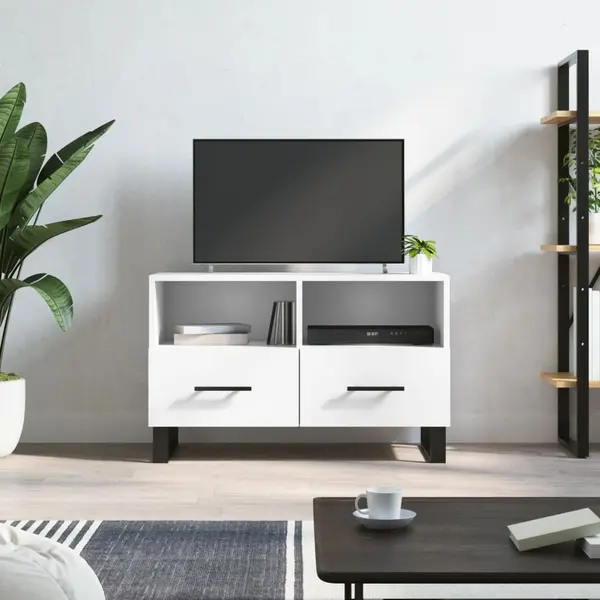 Gossi comoda tv, alb, 80x36x50 cm, lemn prelucrat