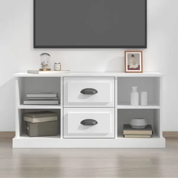 Gossi comoda tv, alb, 99,5x35,5x48 cm, lemn prelucrat