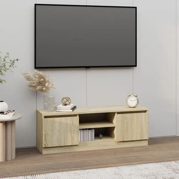 Gossi comoda tv cu usa, stejar sonoma, 102x30x36 cm