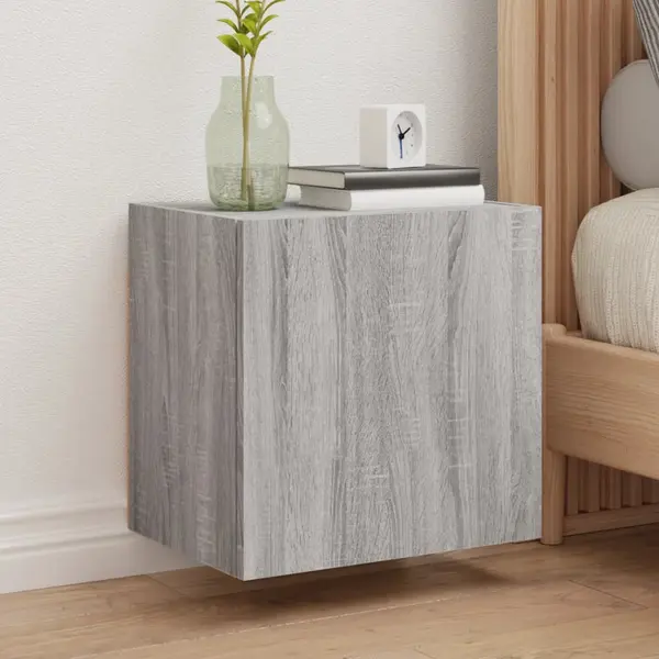 Gossi comoda tv de perete, gri sonoma 40,5x30x40 cm lemn prelucrat