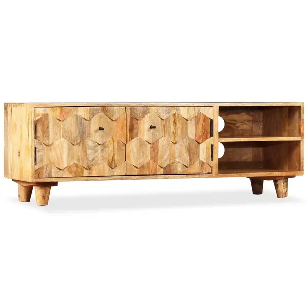 Gossi comoda tv din lemn masiv de mango, 118 x 35 x 40 cm