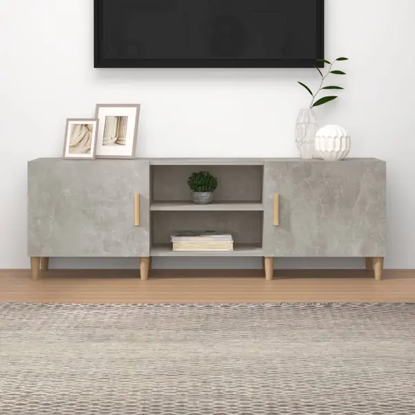Gossi comoda tv, gri beton, 150x30x50 cm, lemn compozit