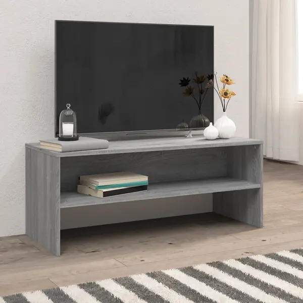 Gossi comoda tv, gri sonoma, 100x40x40 cm, lemn compozit