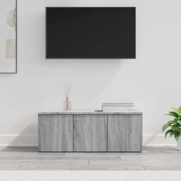 Gossi comoda tv, gri sonoma, 80x34x30 cm, lemn compozit