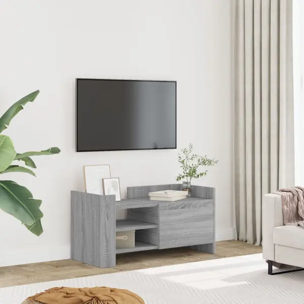 Gossi comoda tv, gri sonoma, 80x35x40 cm, lemn prelucrat
