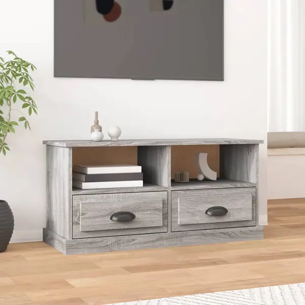Gossi comoda tv, gri sonoma, 93x35,5x45 cm, lemn prelucrat