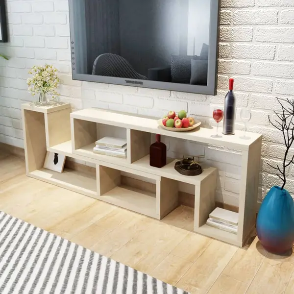 Gossi comoda tv in forma de l dublu, culoare stejar