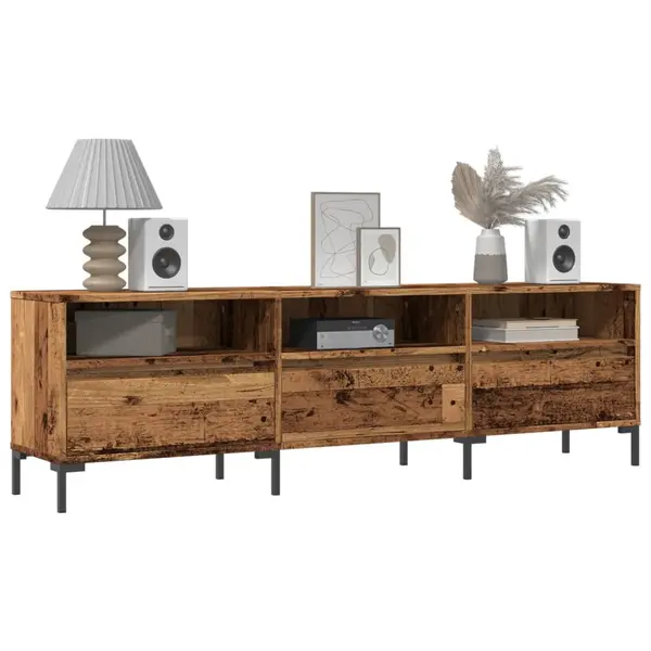 Gossi comoda tv, lemn vechi, 150x30x44,5 cm, lemn prelucrat