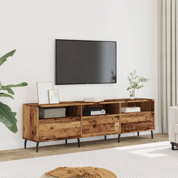 Gossi comoda tv, lemn vechi, 150x30x44,5 cm, lemn prelucrat