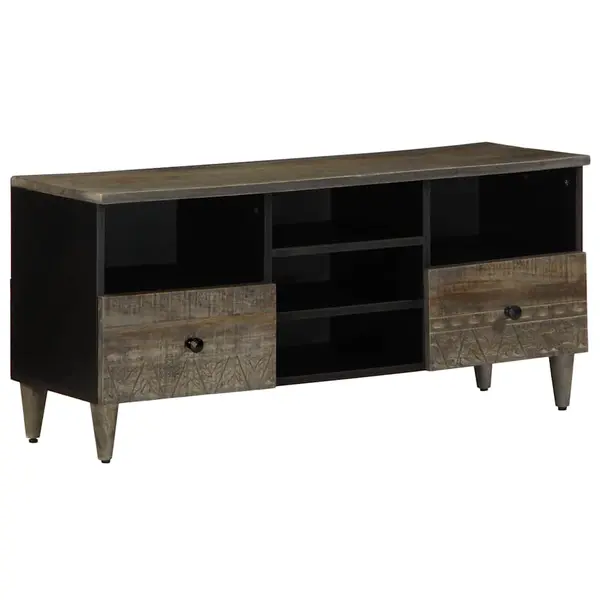 Gossi comoda tv, negru, 100x33x46 cm, lemn masiv de mango