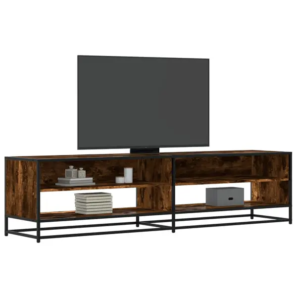 Gossi comoda tv, stejar fumuriu, 180,5x40x46 cm, lemn prelucrat