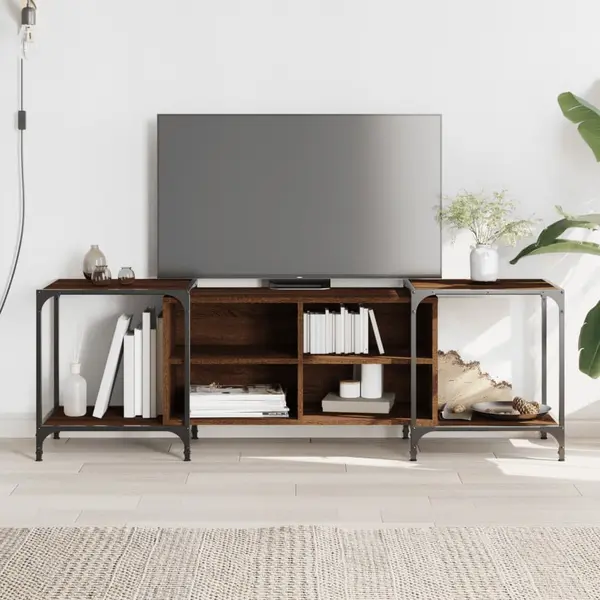 Gossi comoda tv, stejar maro, 153x37x50 cm, lemn compozit