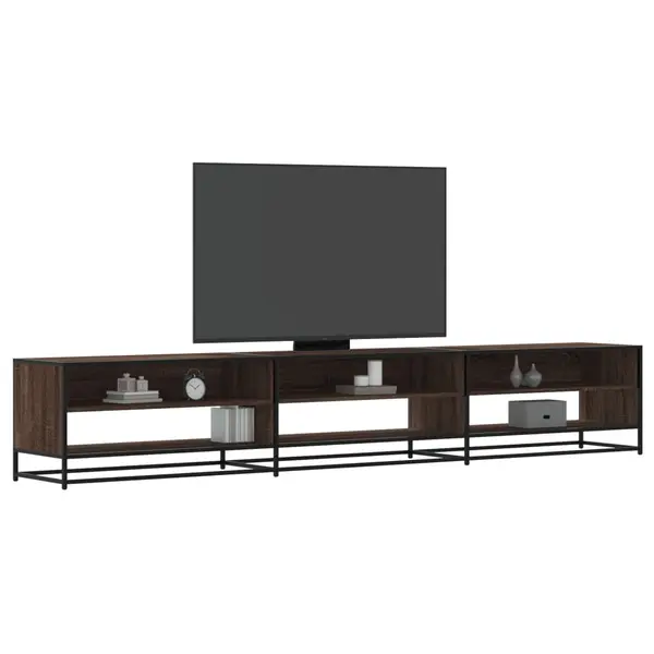 Gossi comoda tv, stejar maro, 270x40x46 cm, lemn prelucrat