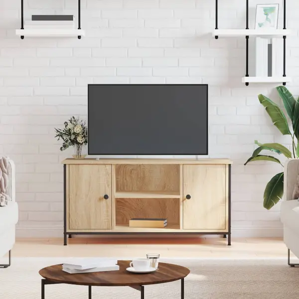 Gossi comoda tv, stejar sonoma, 100x40x50 cm, lemn prelucrat