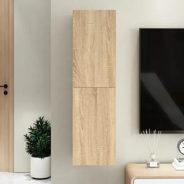 Gossi comoda tv, stejar sonoma, 30,5x30x110 cm, lemn prelucrat