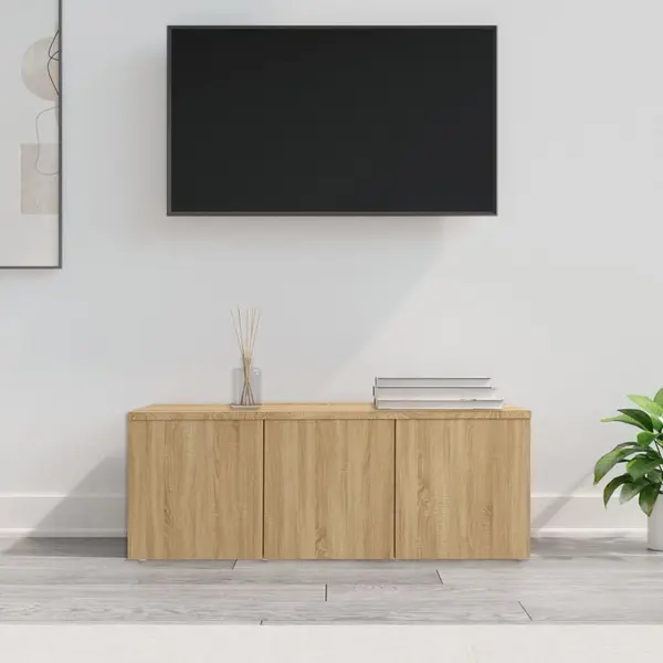 Gossi comoda tv, stejar sonoma, 80x34x30 cm, lemn prelucrat