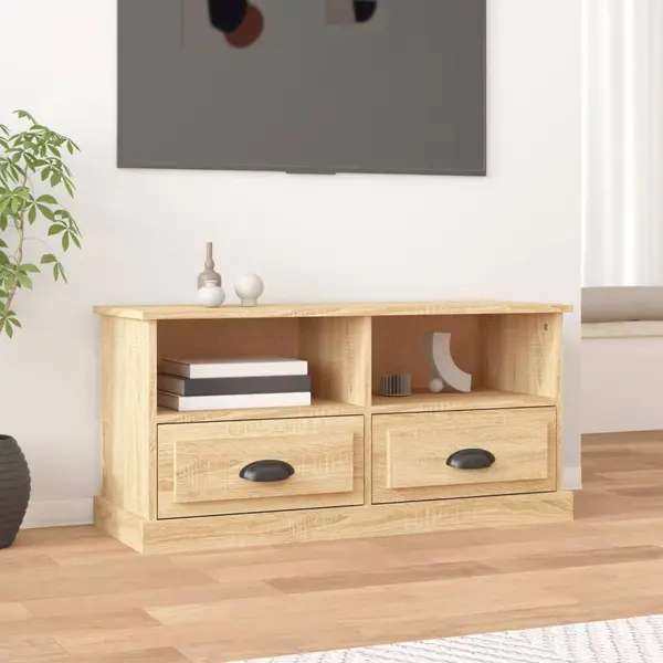 Gossi comoda tv, stejar sonoma, 93x35,5x45 cm, lemn prelucrat