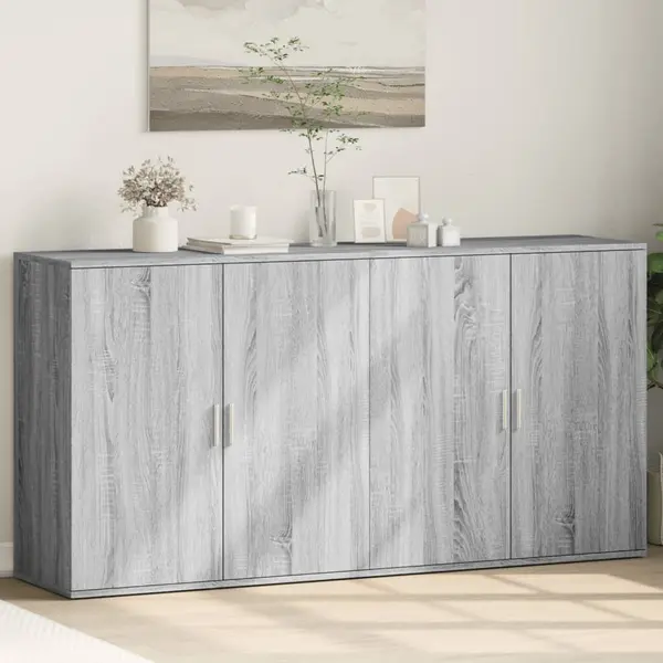 Gossi comode, 2 buc., gri sonoma, 79x38x80 cm, lemn compozit