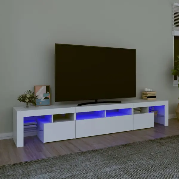 Gossi comode tv cu lumini led, alb2，30x36,5x40