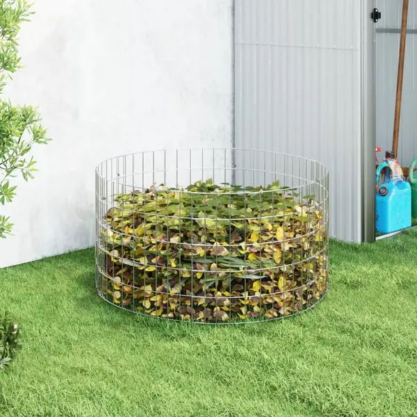 Gossi compostor de gradina, Ø100x50 cm, otel galvanizat