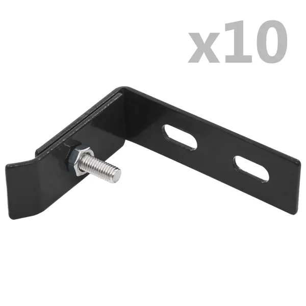 Gossi conector de colt de perete, 10 seturi, antracit