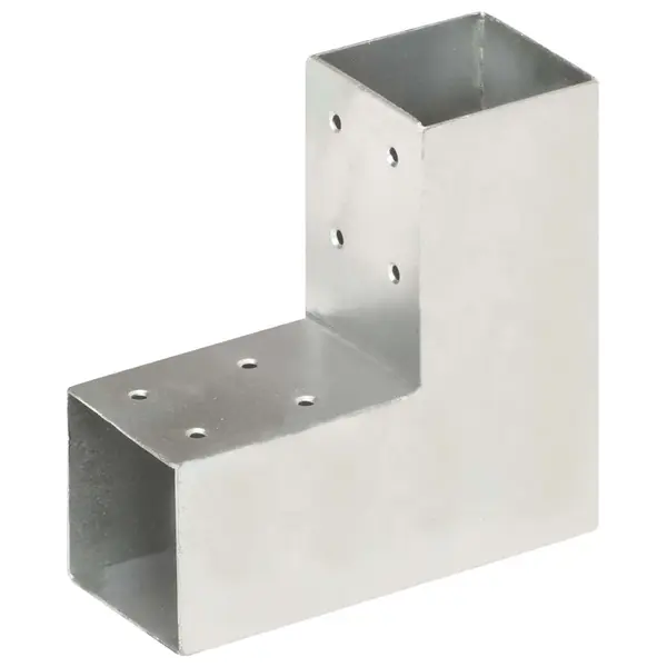 Gossi conector de grinda, forma l, 71 x 71 mm, metal galvanizat
