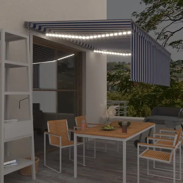 Gossi copertina automata stor&led&senzor vant, albastru&alb 4,5x3 cm