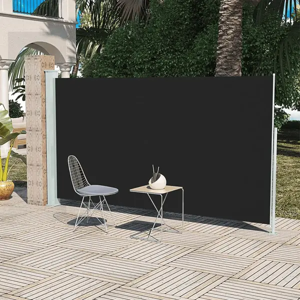 Gossi copertina laterala pentru terasa/curte, negru, 160x300 cm