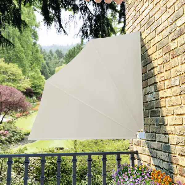 Gossi copertina laterala pliabila de balcon, crem, 140x140 cm