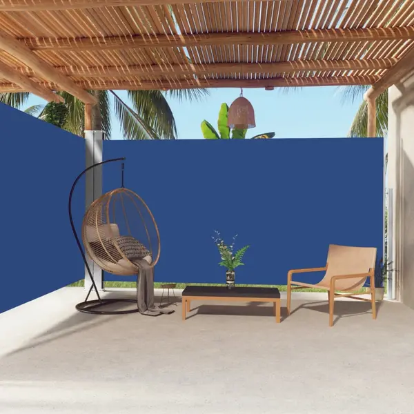Gossi copertina laterala retractabila, albastru, 200x600 cm