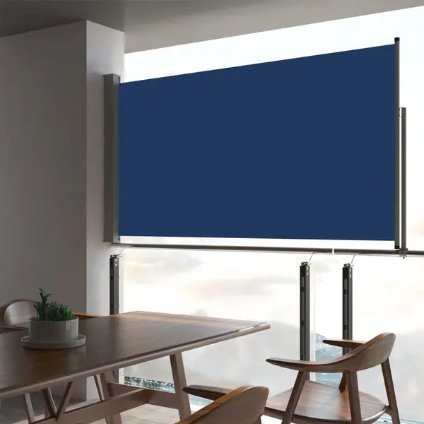 Gossi copertina laterala retractabila de terasa, albastru, 160x300 cm