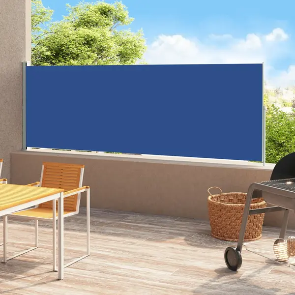 Gossi copertina laterala retractabila de terasa, albastru, 180x500 cm