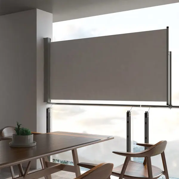 Gossi copertina laterala retractabila de terasa, gri, 120 x 300 cm